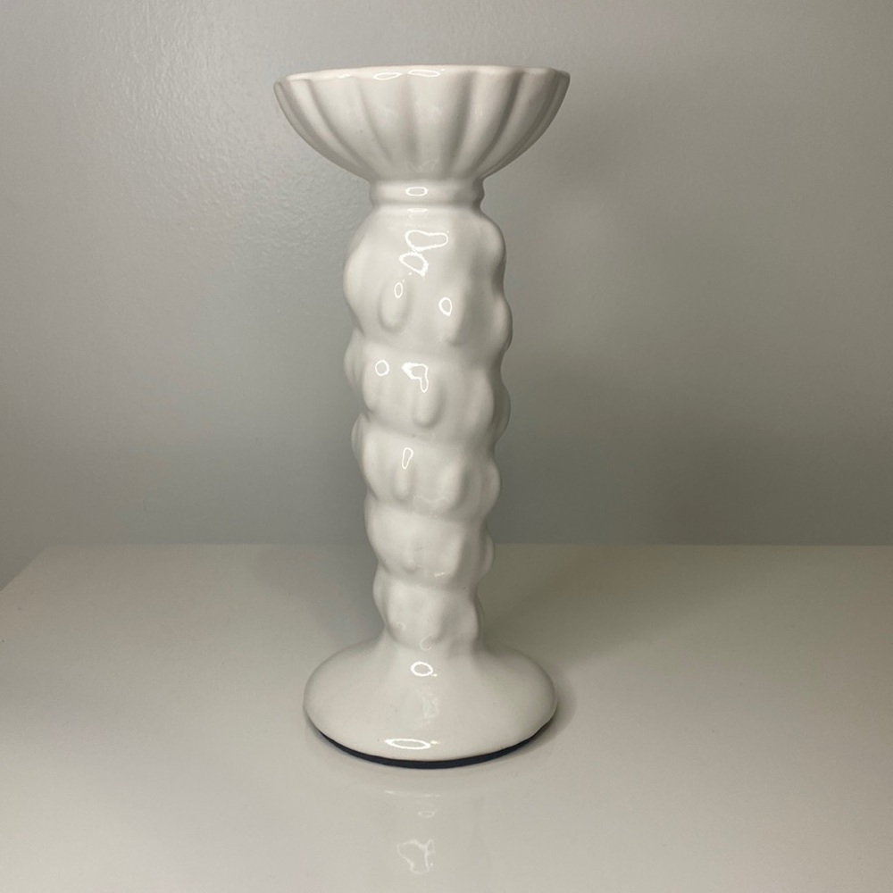 Ceramic White Seashell Candle Holder Decor